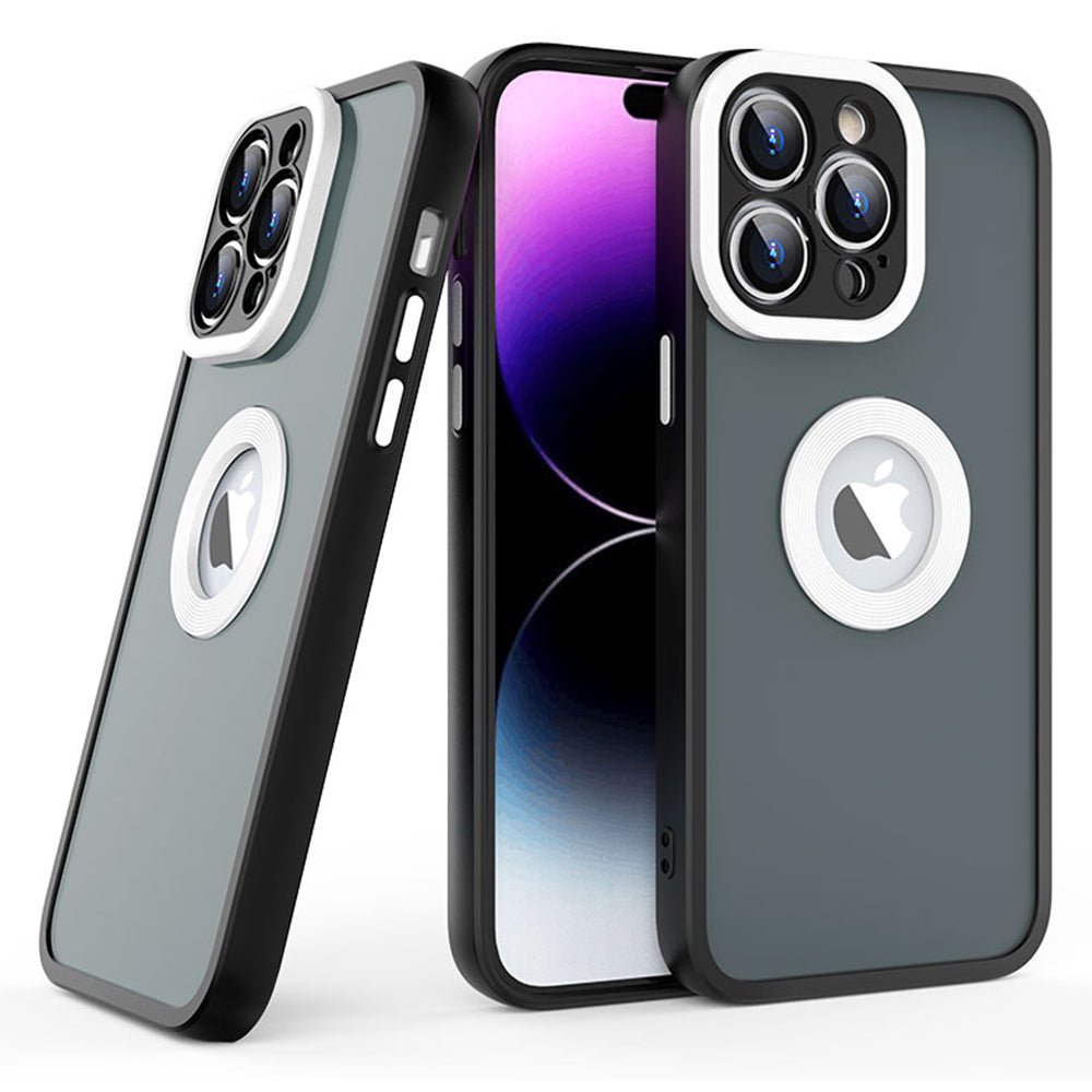 Protective Case for iPhone 14 Pro Skin-Touch Slim Case Soft TPU PC Phone Cover (Round Hollow Show Phone's Logo) Protective Case for iPhone 14 Pro Skin-Touch Slim Case Soft TPU PC Phone Cover (Round Hollow Show Phone's Logo)